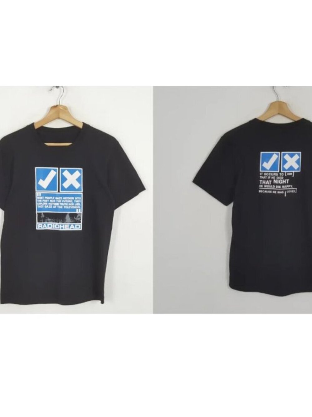 Radiohead T-Shirt Tour British Rock Band Graphic Tee 276